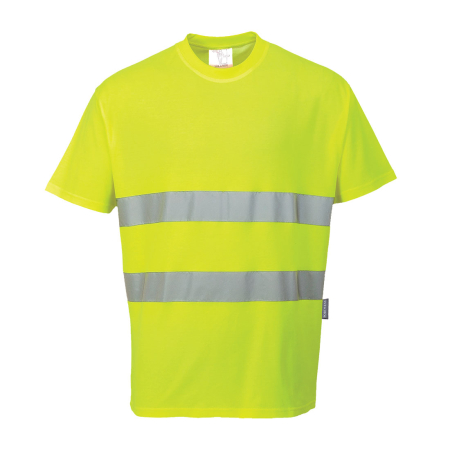 PORTWEST S172, Tricou Hi-Vis Cotton Comfort cu mâneci scurte, din bumbac și poliester, 175 g/mp [2]