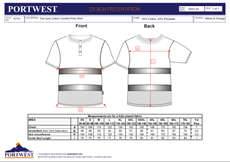 PORTWEST S174, Tricou polo din bumbac și poliester, 175 g/mp [1]