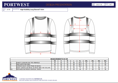 PORTWEST S178, Tricou cu mâneci lungi Hi-Vis, din poliester, 150 g/mp [2]