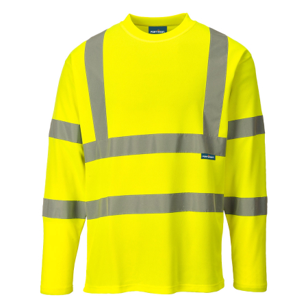 PORTWEST S278, Tricou Hi-Vis cu mâneci lungi, din bumbac și poliester, 175 g/mp [2]