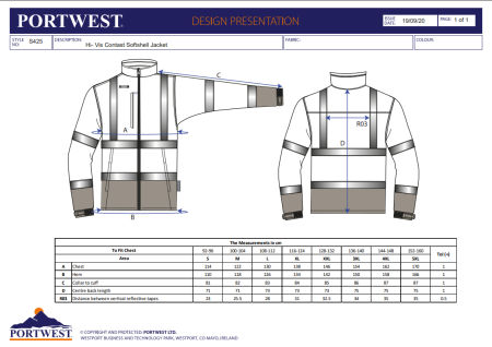 PORTWEST S425, Jachetă softshell cu glugă din poliester și elastan, 310 g/mp, căptușeală polar [2]