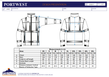 PORTWEST S428, Jachetă HI-VIS tip Softshell, cu mâneci detașabile, din poliester, 310 g/mp, căptușeală polar [2]