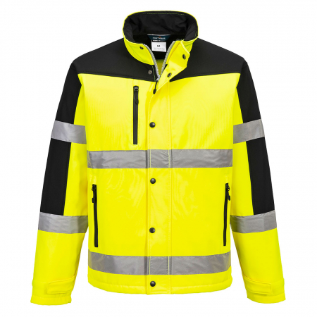 Jachete reflectorizante (HI-VIS) - PORTWEST S429, Jachetă Softshell Contrast 3L de înaltă vizibilitate