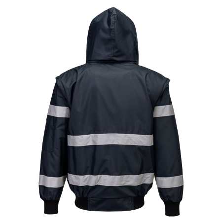 PORTWEST S435, Jachetă bomber tip 4-in-1, cu glugă și guler detașabile, din poliester 300D, 190 g/mp, căptușeală blană 365 g/mp [4]