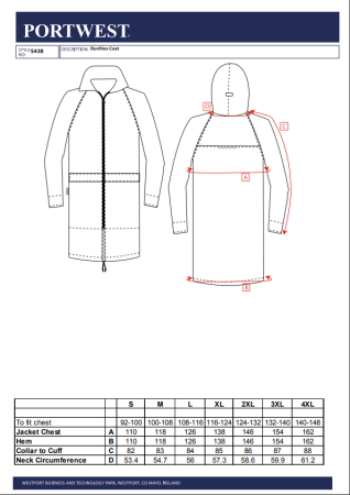 PORTWEST S438, Haină de ploaie Classic Adult, din poliester cu strat PVC, 210 g/mp [1]
