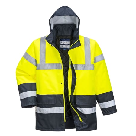 Jachete reflectorizante (HI-VIS) - PORTWEST S466, Jachetă HI-VIS cu glugă încorporată, din poliester 300D Oxford 190 g/mp, căptușeală matlasată 230 g/mp