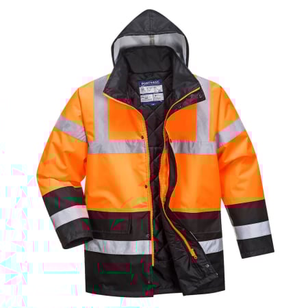 Jachete reflectorizante (HI-VIS) - PORTWEST S467, Jachetă de iarnă HI-VIS din poliester 300D, 190 g/mp, căptușeală matlasată 230 g/mp