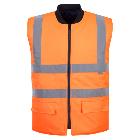 Veste reflectorizante (HI-VIS) - PORTWEST S469, Vestă reversibilă HI-VIS din poliester, 190 g/mp, căptușeală 200 g/mp