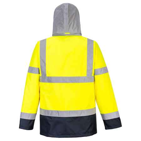 PORTWEST S471, Jachetă HI-VIS 4-in-1, din poliester 300D, 190 g/mp, căptușeală 60 g/mp, vestă interioară 200 g/mp [4]