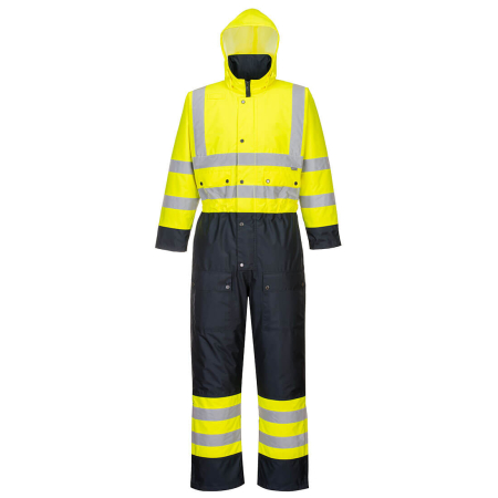 PORTWEST S485, Combinezon HiVis Contrast căptușit, din poliester 300D Oxford cu finisaj Texpel Splash Eco, 190 g/mp [3]
