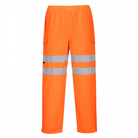 Pantaloni si salopete reflectorizante (HI-VIS) - PORTWEST S597, Pantaloni de ploaie impermeabili și respirabili, 100% poliester 300D Stretch Oxford, 200g, finisaj Texpel™ Splash Eco