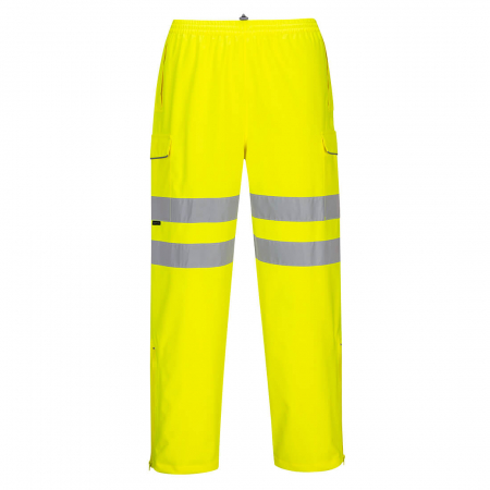 Pantaloni si salopete reflectorizante (HI-VIS) - PORTWEST S597, Pantaloni de ploaie impermeabili și respirabili, 100% poliester 300D Stretch Oxford, 200g, finisaj Texpel™ Splash Eco