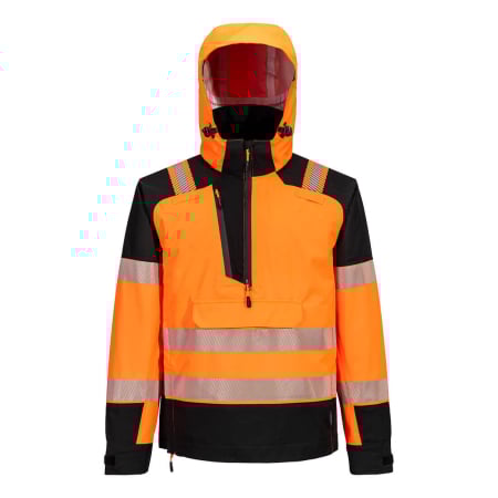 Jachete reflectorizante (HI-VIS) - PORTWEST T161, Jachetă de ploaie cu glugă PW3 HI-VIS (3L), din poliester, 160 g/mp