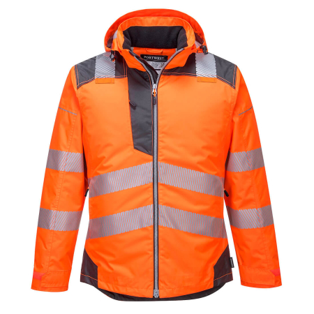 PORTWEST T400, Jachetă de iarnă HI-VIS, cu glugă detașabilă, din poliester 300D, 190 g/mp, căptușeală termică 230 g/mp [7]