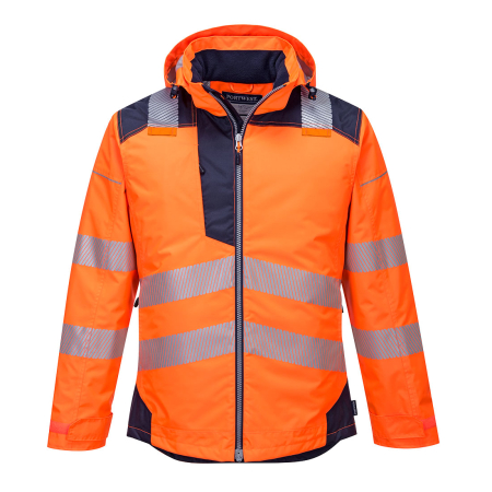 PORTWEST T400, Jachetă de iarnă HI-VIS, cu glugă detașabilă, din poliester 300D, 190 g/mp, căptușeală termică 230 g/mp [6]