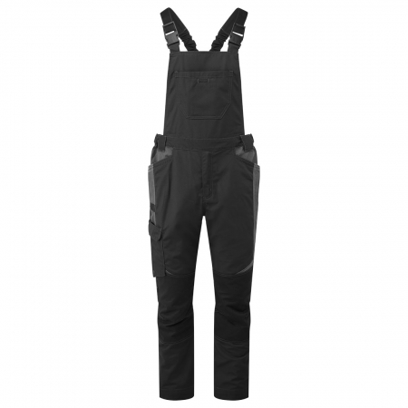 Pantaloni cu pieptar - PORTWEST T746, Pantaloni cu pieptar cu spălare industrială, din policoton și elastan, 245 g/mp, colecția WX3