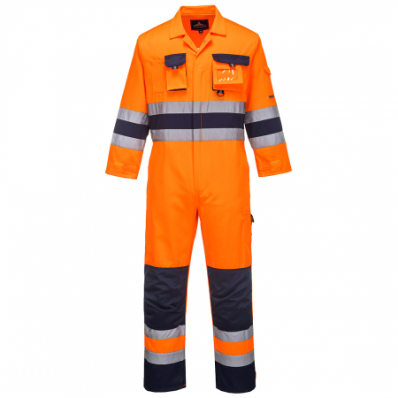 Combinezoane reflectorizante (HI-VIS) - PORTWEST TX55, Combinezon Nantes Hi-Vis, din polibumbac, 245 g/mp