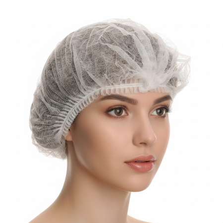 PP CLIP CAP, Capelină de unică folosință tip Clip, din polipropilenă, diametru 53 cm, 12 g/mp, elastic dublu [Set 100 unități] [1]