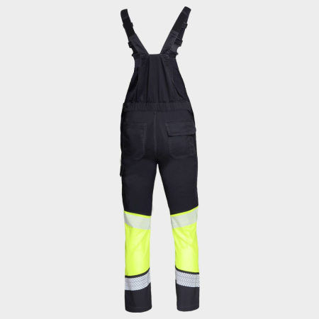 PRIMO LIGHT STRETCH, Pantaloni de lucru reflectorizanți cu pieptar, din tercot elastic, 210 g/mp [1]