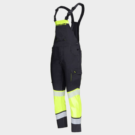 PRIMO LIGHT STRETCH, Pantaloni de lucru reflectorizanți cu pieptar, din tercot elastic, 210 g/mp [3]