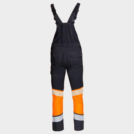 PRIMO LIGHT STRETCH, Pantaloni de lucru reflectorizanți cu pieptar, din tercot elastic, 210 g/mp [1]