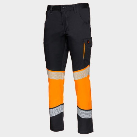 PRIMO STRETCH, Pantaloni in talie HI-VIS din tercot elastic, 260 g/mp [3]