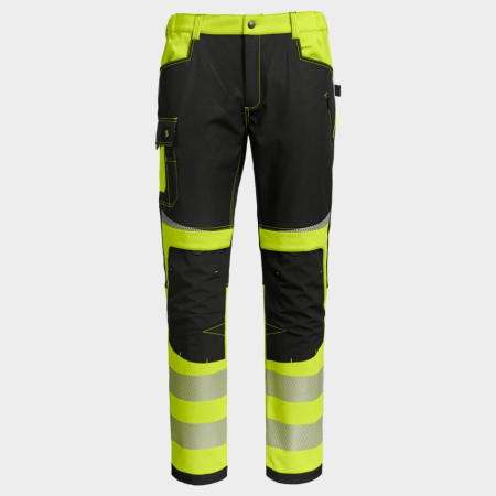 Pantaloni si salopete reflectorizante (HI-VIS) - PRISMA 2.0 HV, Pantaloni reflectorizanți tip softshell din poliester cu spandex, 300 g/mp