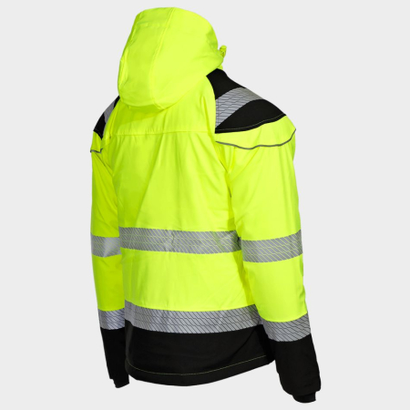 PRISMA HV SOFTSHELL, Jachetă HI-VIS tip softshell cu glugă încorporată, poliester 100% și membrană TPU, 240 g/mp [3]