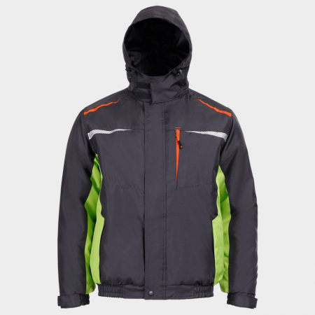 Jachete Termoizolante - PRISMA WINTER, Jachetă de iarnă cu glugă în guler din poliester 100%, țesătură Oxford/PU, 160g/mp