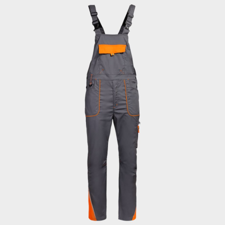 Pantaloni cu pieptar - PRISMA LIGHT STRETCH, Pantaloni cu pieptar de lucru din poliester și bumbac, 190 g/mp
