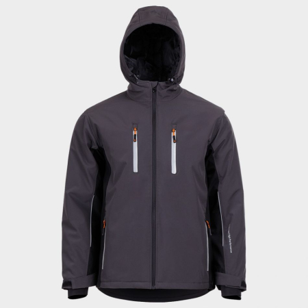 Jachete Termoizolante - PRISMA SPORT WINTER, Jachetă de lucru tip Softshell cu glugă din poliester 94% și spandex 6%, membrană TPU, căptușeală polar, 320 g/mp