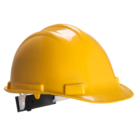 PS57, Cască de protecție electroizolantă, calotă din polipropilenă, suspensie textilă cu fixare în 4 puncte, reglare cu rotiță [0]