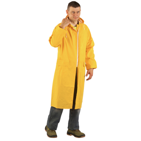 PVC COAT, Haină de protecție din bumbac-poliester, acoperire dublă cu PVC, cusături termo-sudate, 415 g/mp [4]