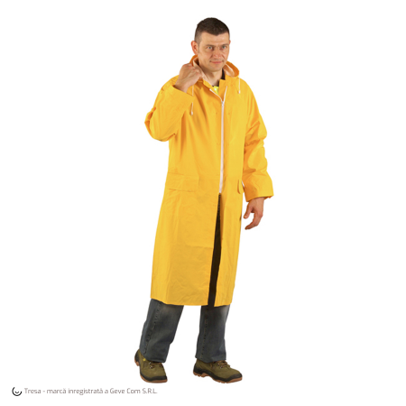 PVC COAT, Haină de protecție din bumbac-poliester, acoperire dublă cu PVC, cusături termo-sudate, 415 g/mp [3]