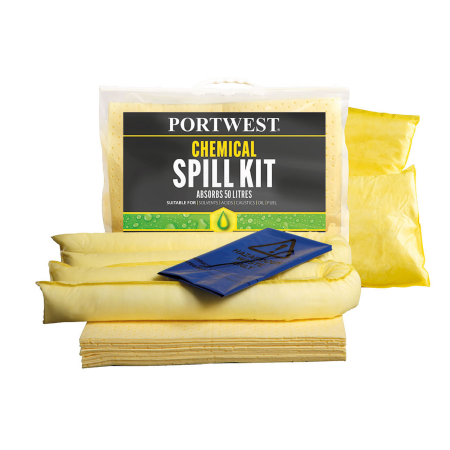 CURĂȚENIE ȘI INGRIJIRE - PORTWEST SM91, Kit de absorbție substanțe chimice periculoase, capacitate 50 litri (3 kituri / cutie)