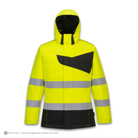 Îmbrăcăminte REFLECTORIZANTĂ (HI-VIS) - PW261, Jachetă HI-VIS de iarnă, din poliester Fibră Oxford 300D 190 g/mp, căptușeală termică 190 g/mp