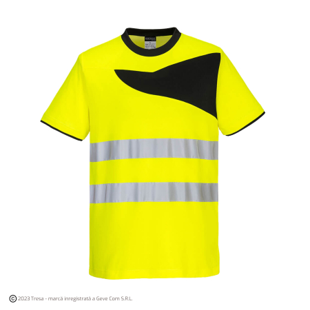 Îmbrăcăminte REFLECTORIZANTĂ (HI-VIS) - PW213, Tricou HI-VIS din țesătură tercot premium, 144 g/mp