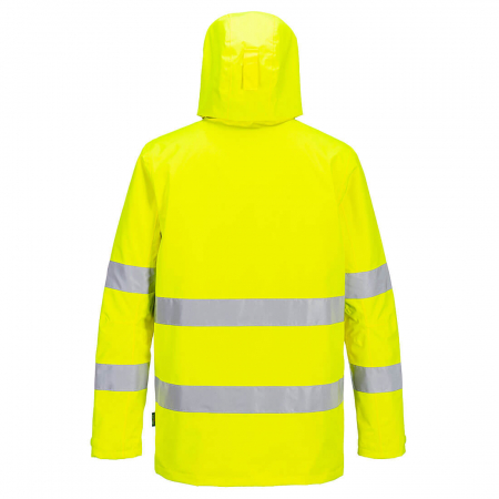 PW265, Jachetă HI-VIS de ploaie, din poliester Oxford și PU 190 g/mp, căptușeală termică 60 g/mp [1]