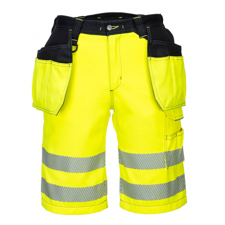 Pantaloni si salopete reflectorizante (HI-VIS) - PW3 HI-VIS Holster, Pantaloni scurti din poliester si bumbac