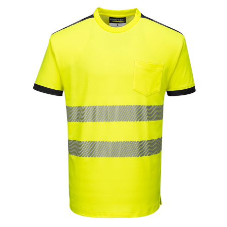 PW3 HIVIS S/S, Tricou din bumbac si poliester, 175 g/mp [2]