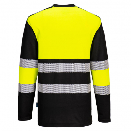 PW3 - 312, Tricou HI-VIS cu mânecă lungă din bumbac și poliester, 175 g/mp [1]