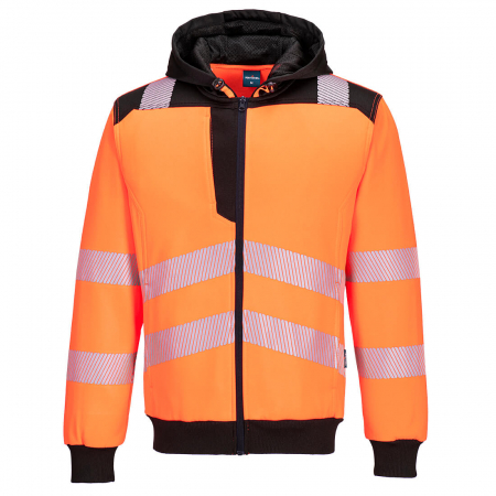 Tricouri si bluze reflectorizante (HI-VIS) - PW3 - 327, Jachetă cu glugă încorporată din poliester și bumbac, 300 g/mp