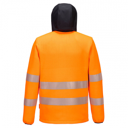 PW3 - 335, Jachetă HI-VIS tip fleece, cu glugă încorporată, din poliester, 380 g/mp [1]