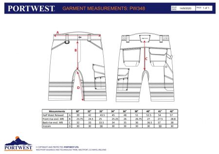 PW3 - 348, Pantaloni scurți Hi-Vis din Titanmill Plus, 65% poliester, 35% bumbac, 300 g/mp [2]