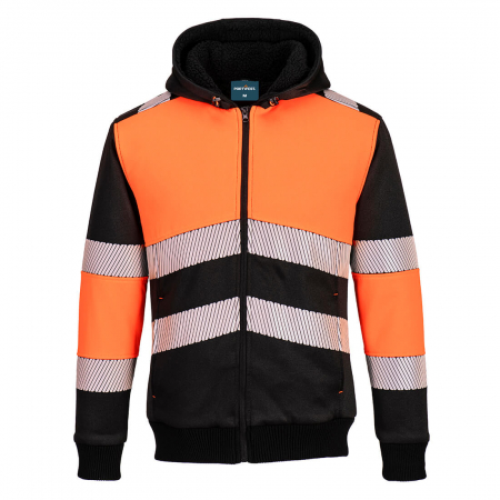 Tricouri si bluze reflectorizante (HI-VIS) - PW3 - 377, Jachetă de iarnă cu glugă din poliester și bumbac, 300 g/mp, căptușeală fleece 300 g/mp