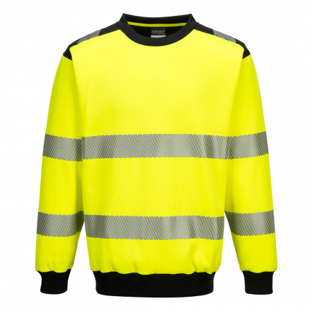 Îmbrăcăminte REFLECTORIZANTĂ (HI-VIS) - PW379 PW3 HI-VIS, Hanorac din poliester si bumbac