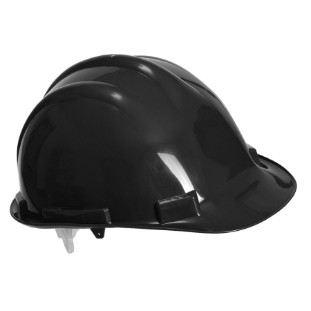Căști electroizolante EN 50365 - PW50 EXPERTBASE, Cască de protecție electroizolantă, calotă din polipropilenă de densitate înaltă, suspensie din plastic cu fixare în 4 puncte, reglare cu cataramă, 366 g