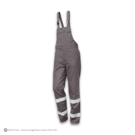 RADAR, Pantaloni cu pieptar cu benzi reflectorizante din bumbac, 260 g/mp [2]