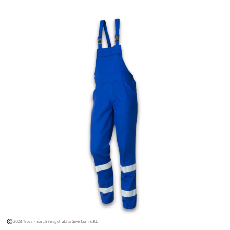 Pantaloni cu pieptar - RADAR, Pantaloni cu pieptar cu benzi reflectorizante din bumbac, 260 g/mp