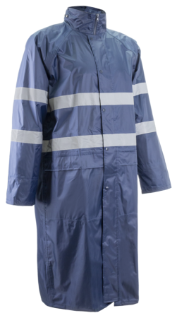 RAINET COAT, Pelerină impermeabilă cu glugă încorporată, din poliester cu PVC, 200 g/mp, benzi reflectorizante, lungime 120 cm [0]